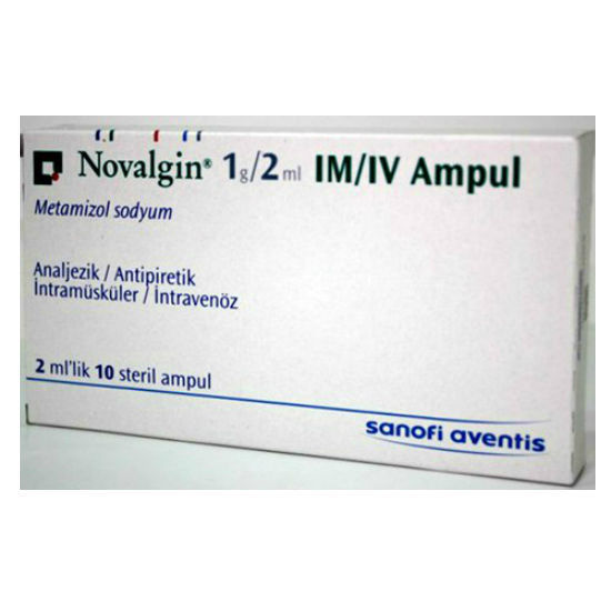 Novalgin IM/IV 1000mg/2ml 10 Amp